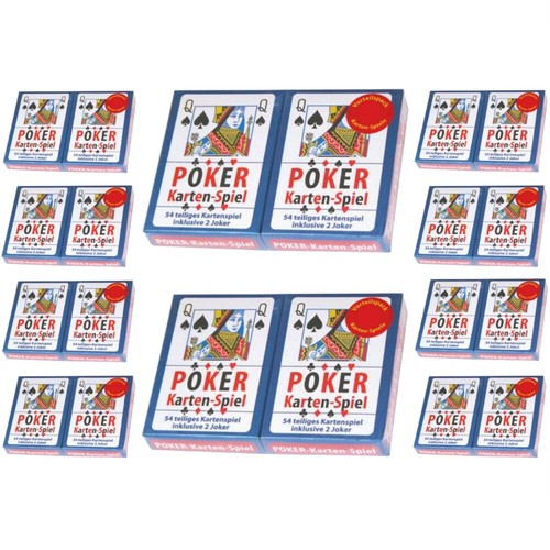20x pokerkarten set - pokerkarten-set, 54
