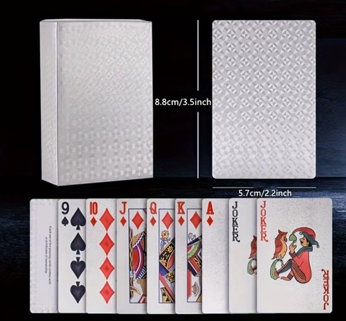 Hochwertige pokerkarten silber - hochwertige,
