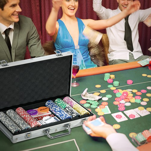 Sportnow pokerkoffer set 500 - pokerkoffer,