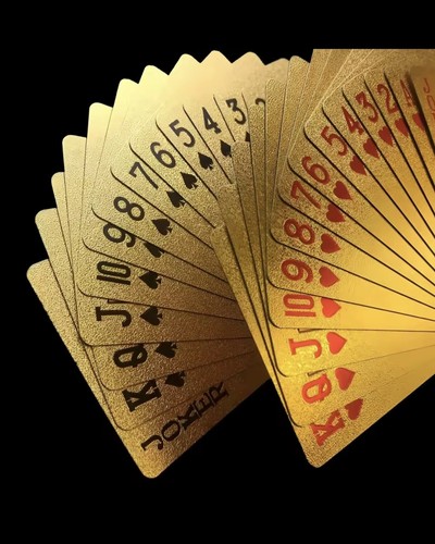 Goldene pokerkarten set - pokerkarten,