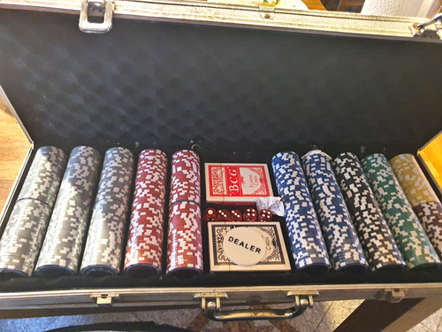 Poker chip set kunststoff - poker,