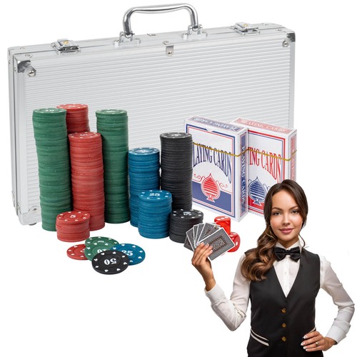 Pokerkoffer 300 pokerchips - 300,
